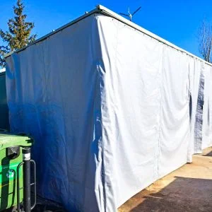 toile sur mesure pour fermeture d'écocentre