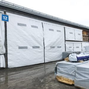 toile pour porte d'entrepôt