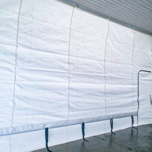 toile blanche pour fermeture de carport