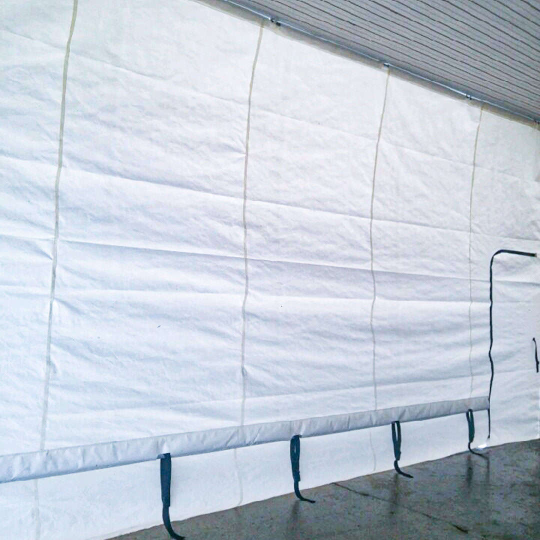 toile blanche pour fermeture de carport