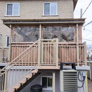 rideaux de vinyle sur rail