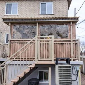 rideaux de vinyle sur rail